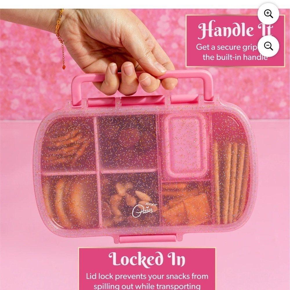 Paris Hilton Light Pink Version Bento Snack Box Lunchbox & Gift With Purchase - Picture 11 of 12